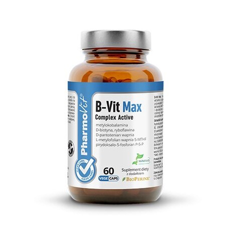 Pharmovit - B-Vit Max 60 kaps. VCAPS® - suplement diety.