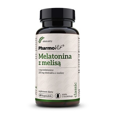 Pharmovit - Melatonina z melisą 60 cap – suplement diety.