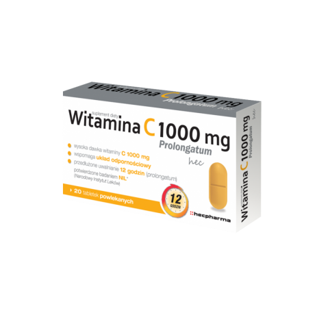 Hecpharma -Witamina C 1000 mg Prolongatum 20 tab. - suplement diety