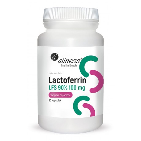 Aliness - Lactoferrin LFS 90% 100 mg 60 kapsułek - suplement diety